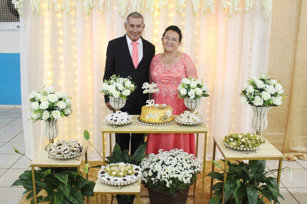 Bodas de Ouro, 50 anos de casados de Maria Marques Almiron e Arlindo Nunes Almiron