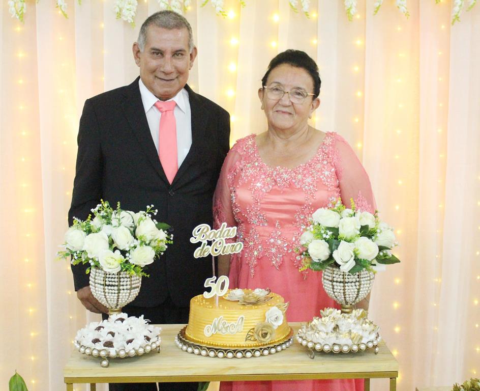 Bodas de Ouro, 50 anos de casados de Maria Marques Almiron e Arlindo Nunes Almiron