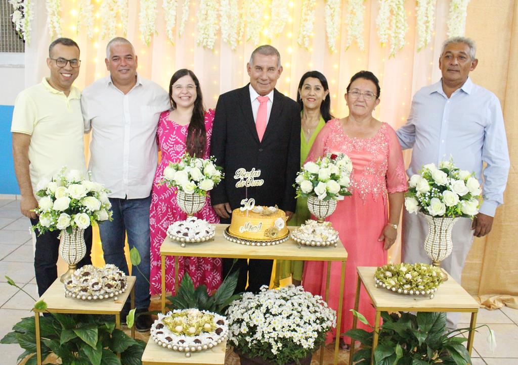 Bodas de Ouro, 50 anos de casados de Maria Marques Almiron e Arlindo Nunes Almiron