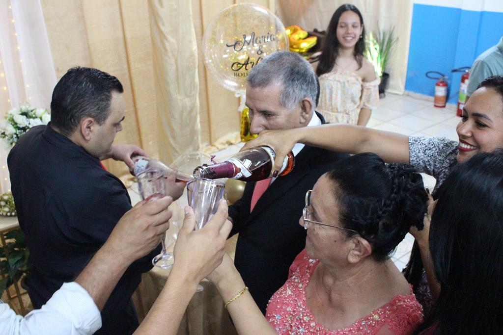 Bodas de Ouro, 50 anos de casados de Maria Marques Almiron e Arlindo Nunes Almiron