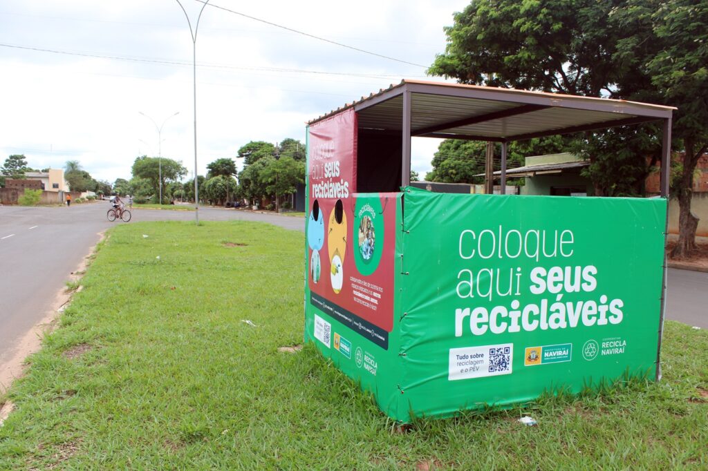 Pontos de Entrega Voluntária são instalados para ampliar a coleta seletiva em Naviraí