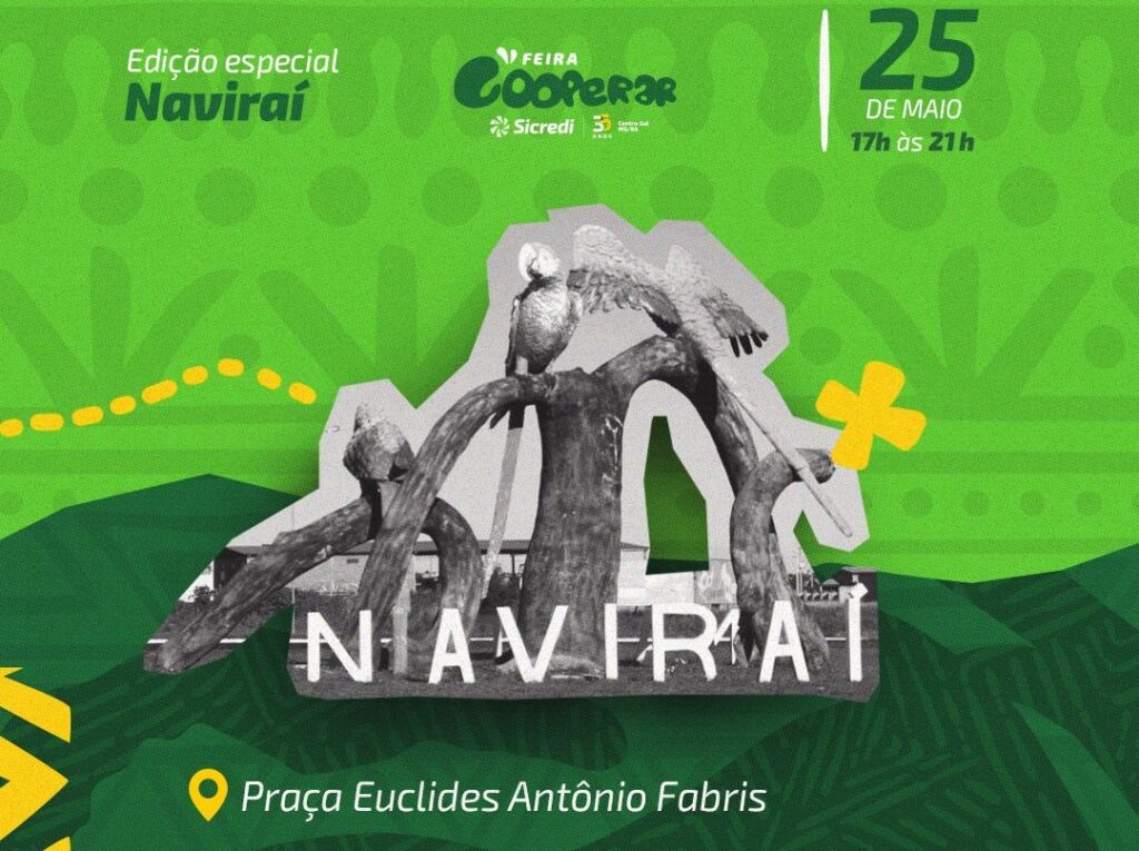 Com apoio da Prefeitura, Naviraí terá Feira Cooperar da Sicredi no sábado (25) às 17h na Praça Euclides Fabris