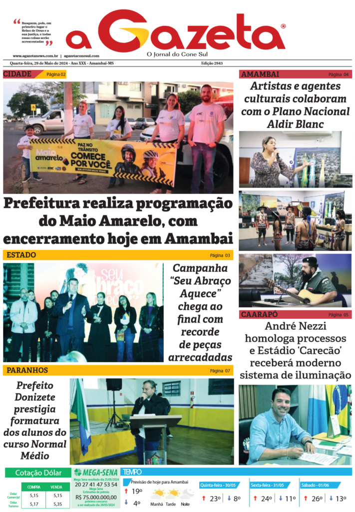 Jornal A Gazeta – Edição de 29 de maio de 2024
