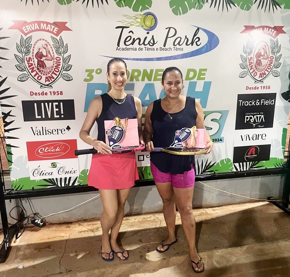 Fazendo dupla com pontaporanense, amambaiense é vice-campeã de torneio de Beach Tênis em Ponta Porã