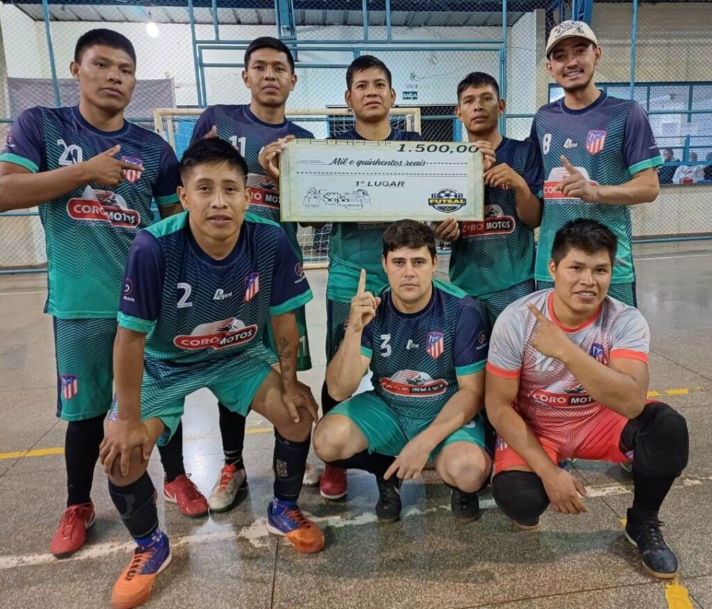 Coró Motos/Aldeia Limão Verde é campeão do torneio de futsal em prol a Casa da Sopa em Amambai