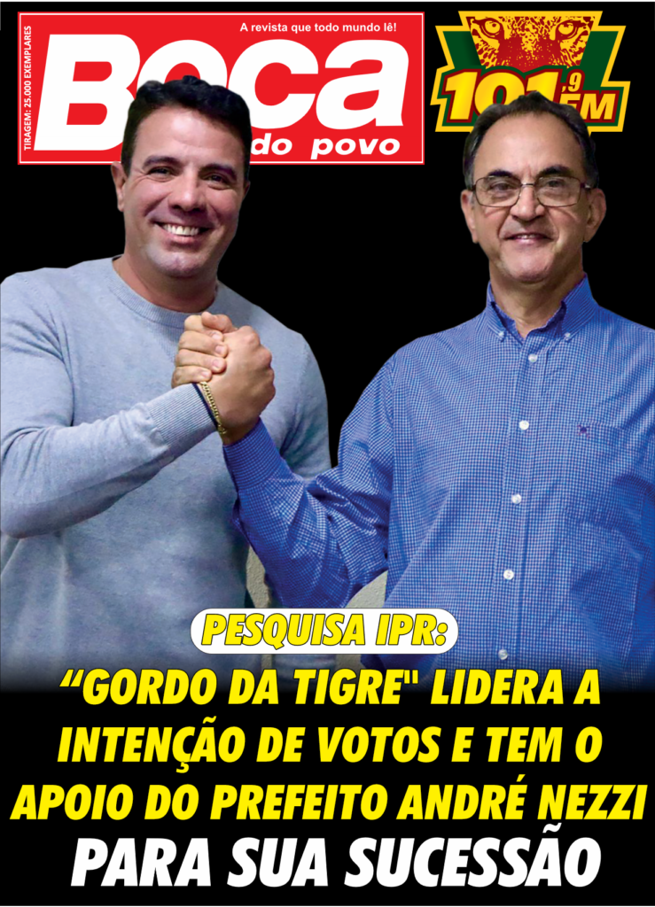 “Gordo da Tigre" lidera a intenção de votos e tem o apoio do prefeito André Nezzi para sua sucessão em Caarapó