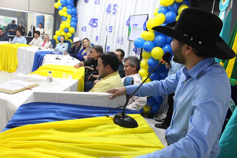 Durante convenção da Federação PSDB Cidadania em Tacuru, Rogério Torquetti é definido oficialmente pré-candidato à reeleição