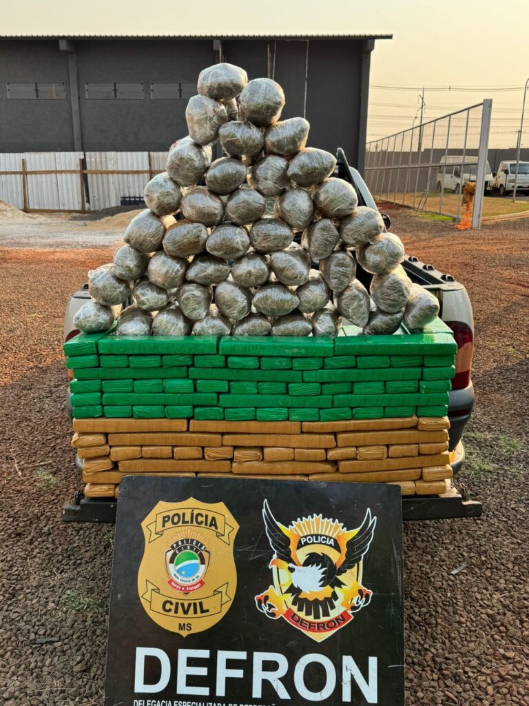 Defron apreende mais de 100 kg de maconha em Ponta Porã