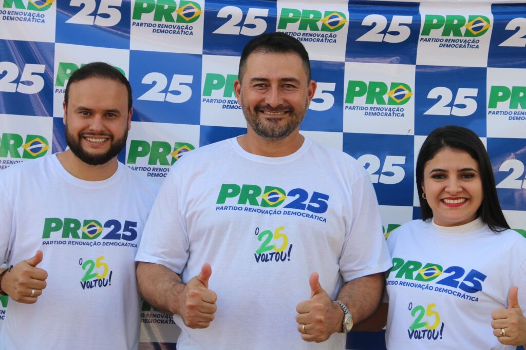 Convenção do PRD de Amambai define Igor Limosine candidato a prefeito e Katiane Machado a vice