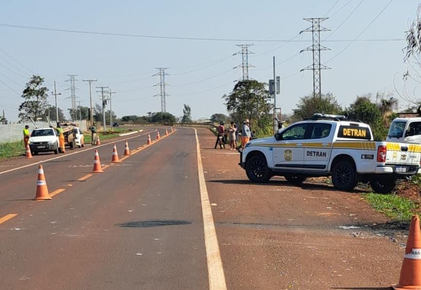 Detran atende Lia Nogueira e implanta redutor de velocidade no Anel Viário em Dourados