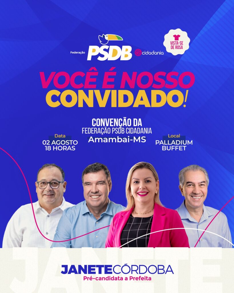 Em convenção, PSDB/Cidadania define nesta sexta o nome de Janete Córdoba à Prefeitura de Amambai