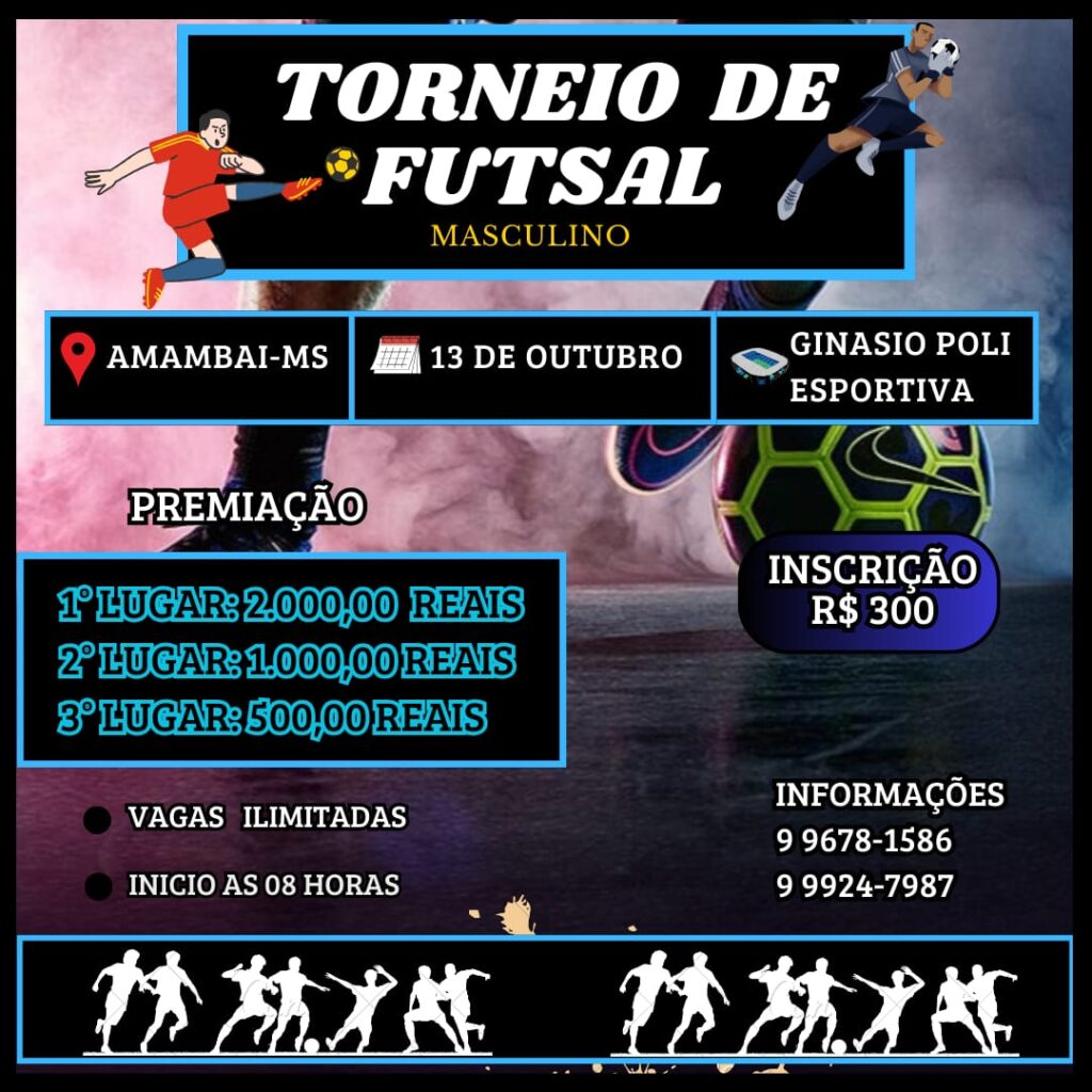 Torneio de Futsal será realizado em Amambai nos dias 13 e 20 de outubro