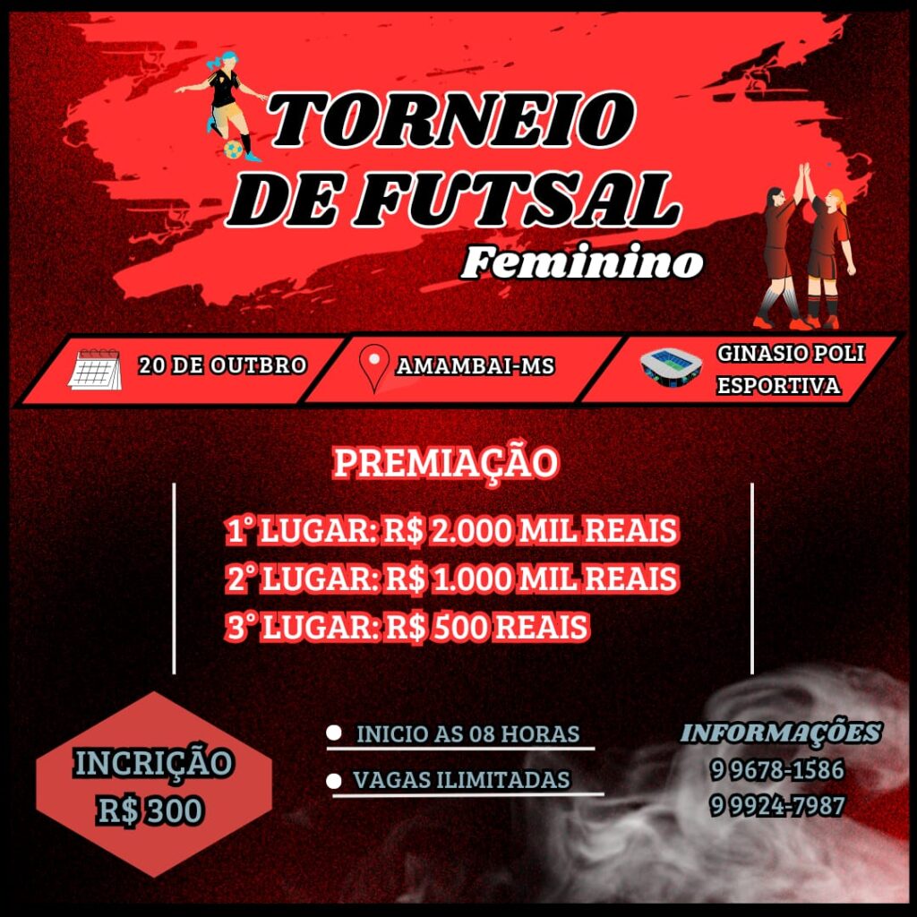 Torneio de Futsal será realizado em Amambai nos dias 13 e 20 de outubro