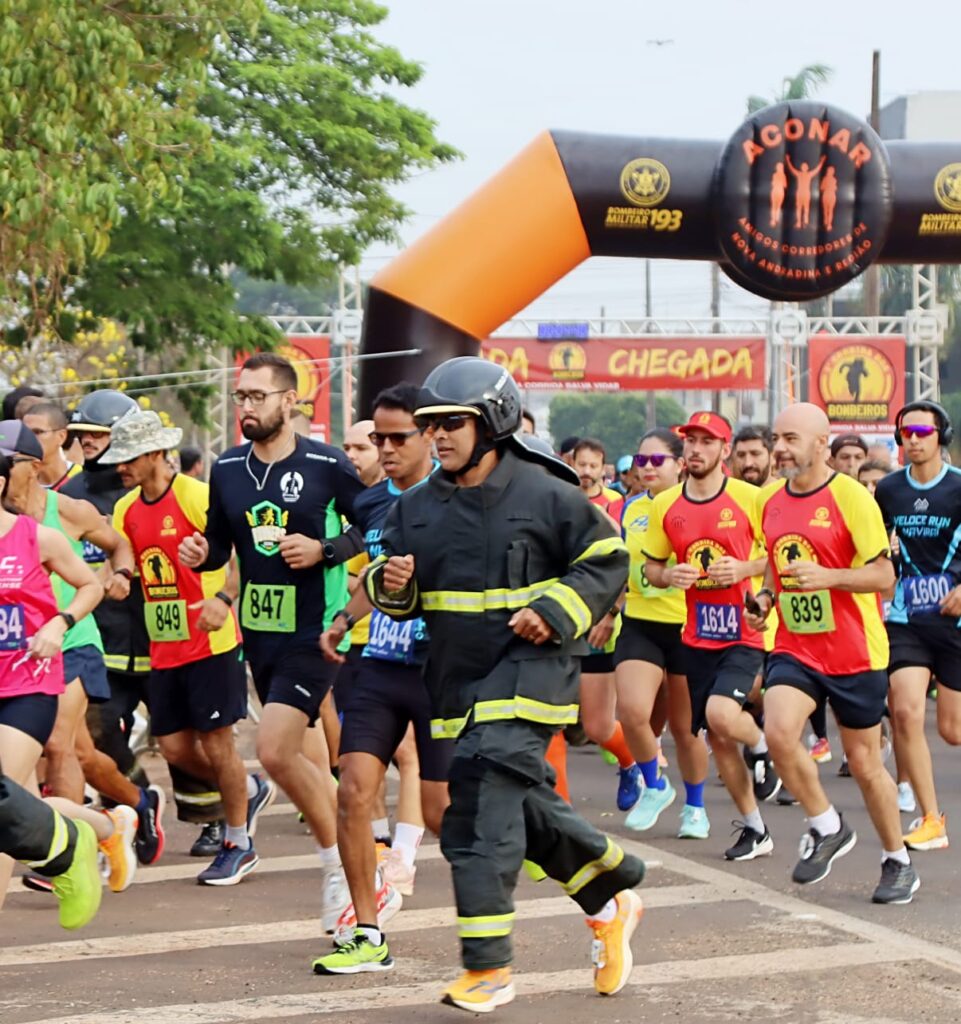 Bombeiros de Amambai são destaques em corrida pedestre em Nova Andradina