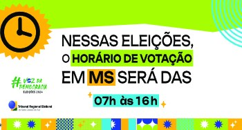 Eleições 2024: horário de votação para eleitores de MS encerra às 16h