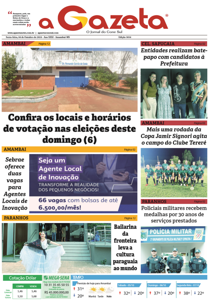 Jornal A Gazeta – Edição de 04 de outubro de 2024