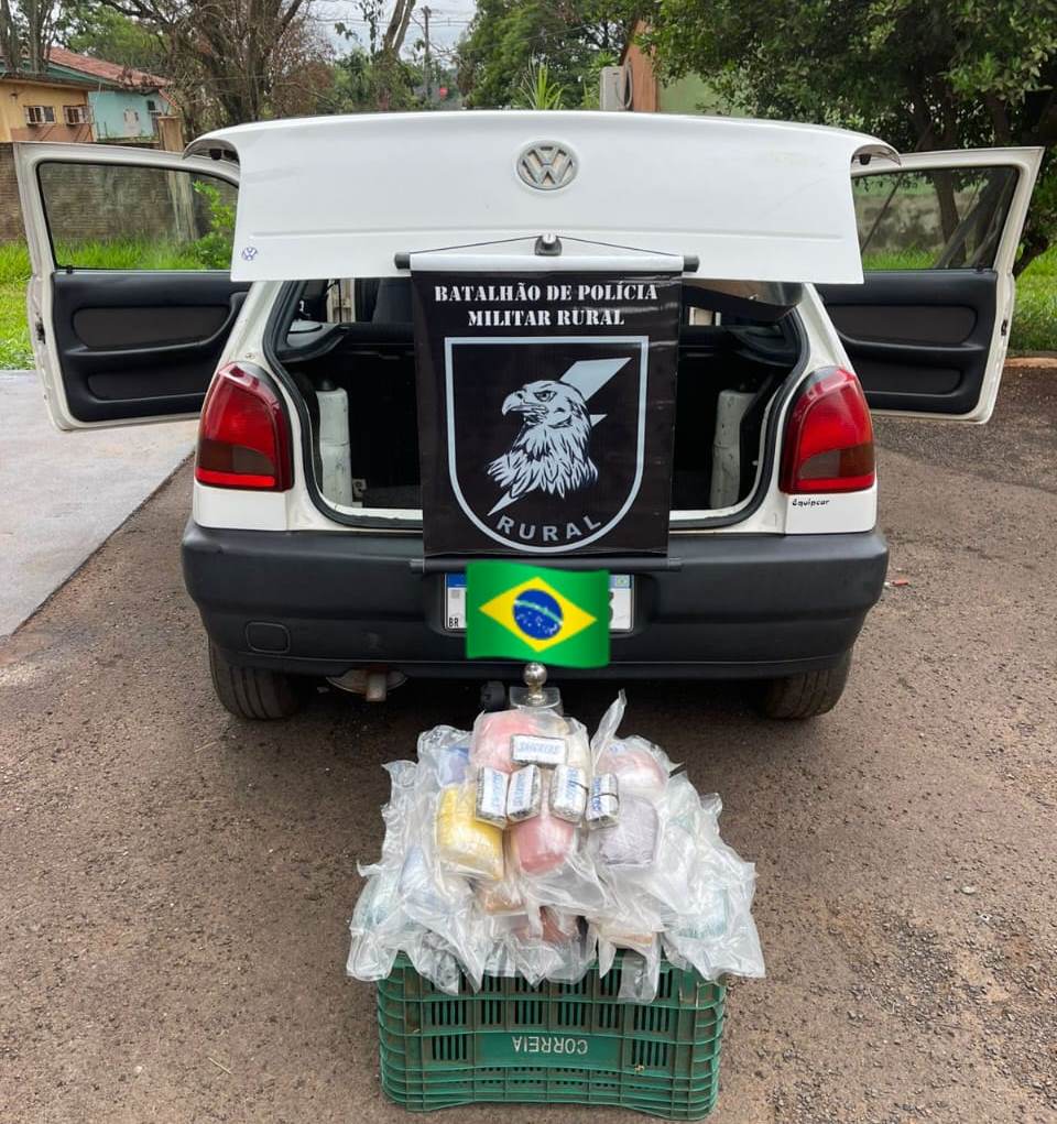 Polícia Militar Rural de Amambai apreende Haxixe Dry em Coronel Sapucaia