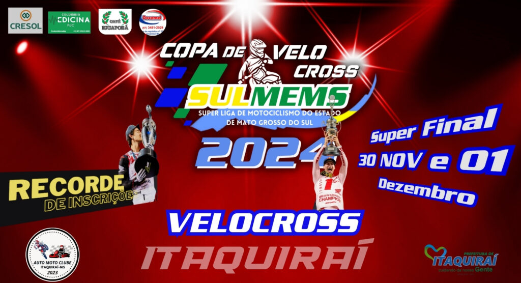 Itaquiraí recebe neste final de semana etapa final da Copa de Velocross SULMEMS 2024