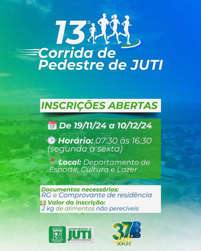 Prefeitura de Jutí abre nesta terça programação do 37º aniversário