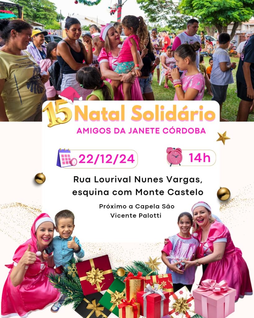 15º Natal Solidário Amigos da Janete Córdoba acontece neste domingo em Amambai