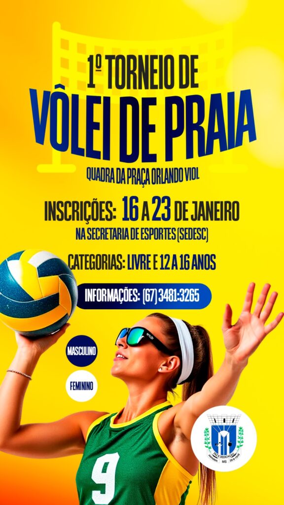 Sedesc abre inscrições para 1º Torneio de Vôlei de Praia em Amambai