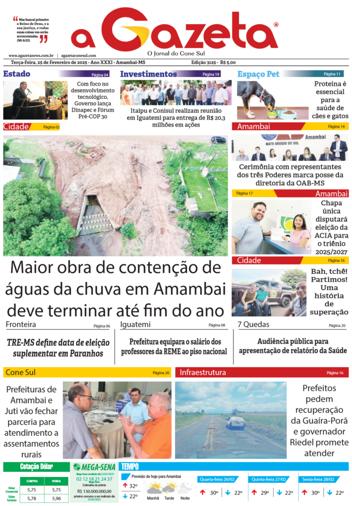 Jornal A Gazeta – Edição de 25 de fevereiro de 2025