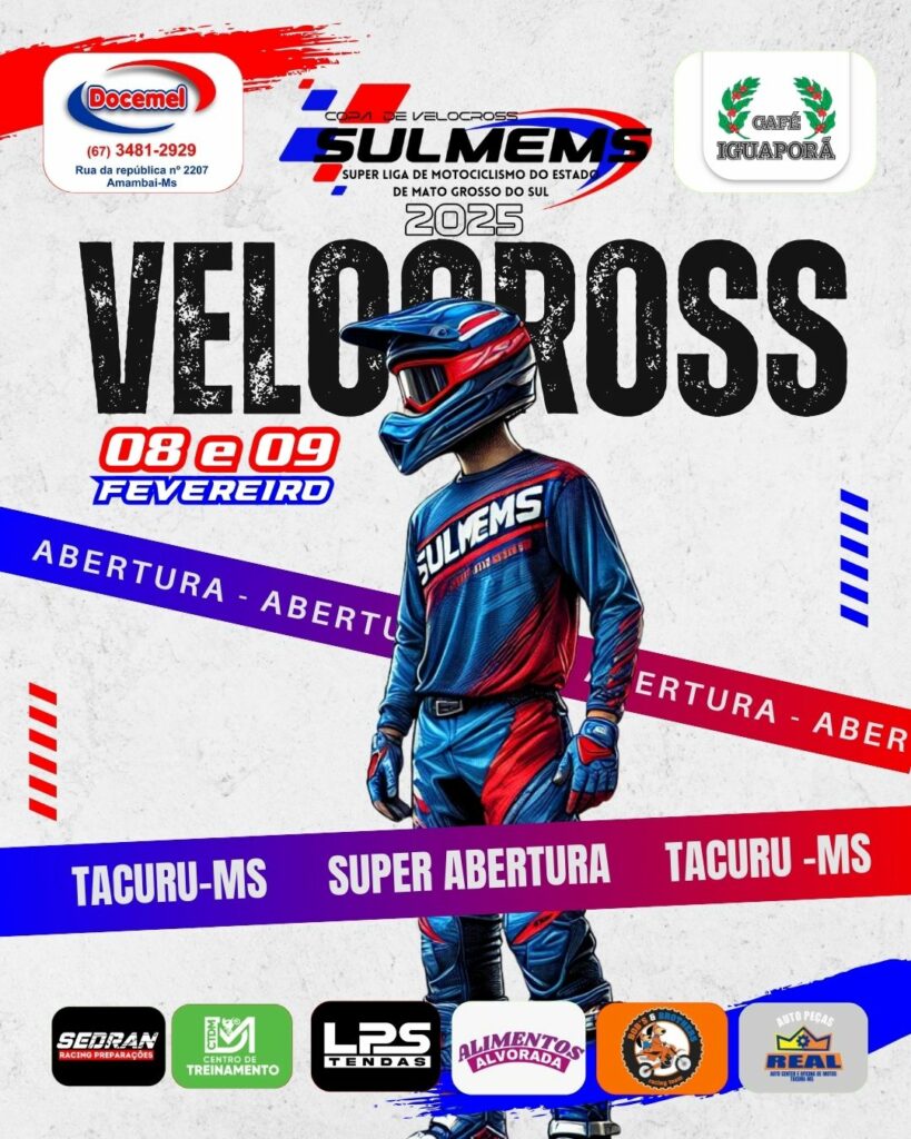 Tacuru será a capital do motociclismo de Mato Grosso do Sul neste final de semana