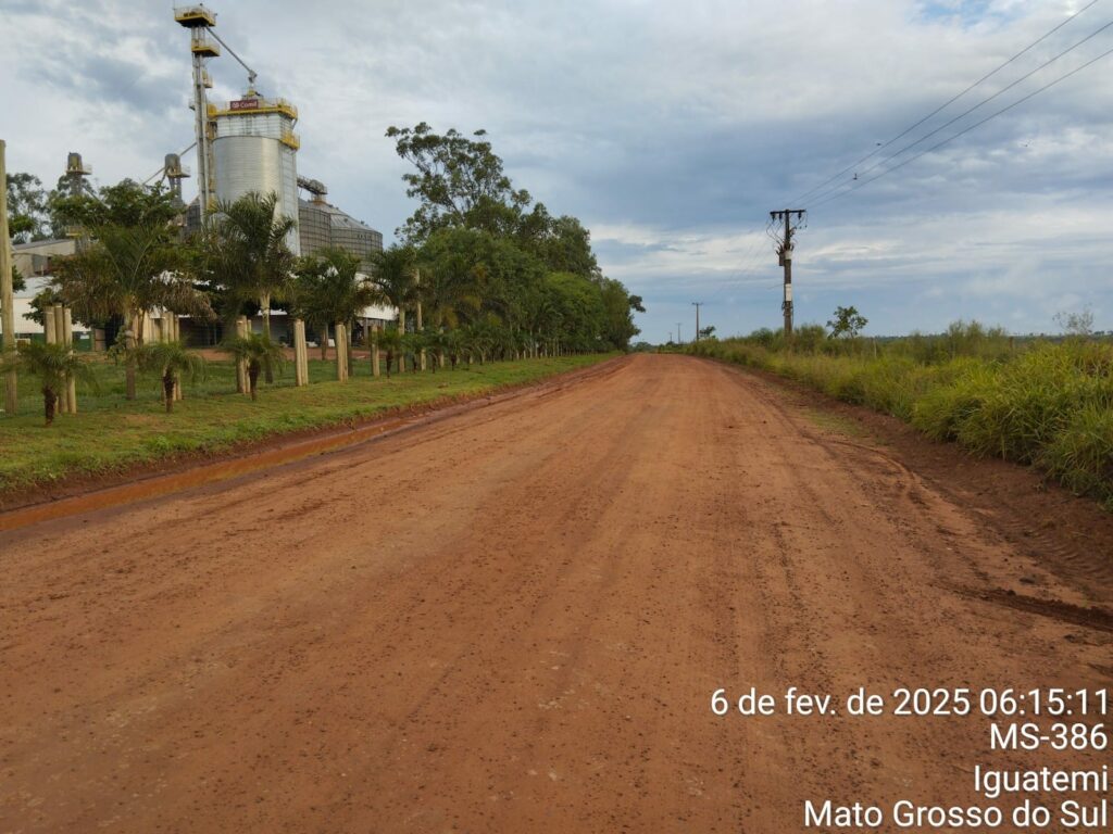 Prefeitura de Iguatemi e Agesul recuperam a MS-386, Estrada das 7 Placas