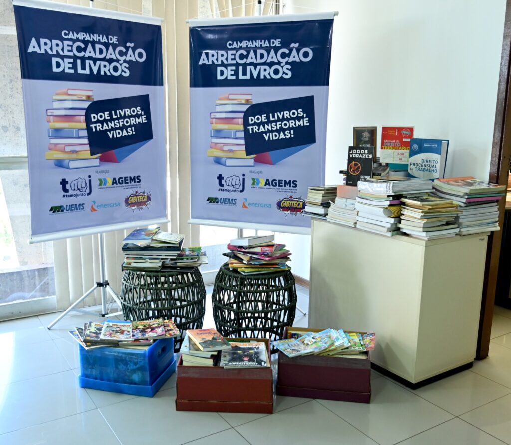 Para incentivar a leitura, AGEMS realiza campanha de arrecadação de livros em parceria com instituições em MS