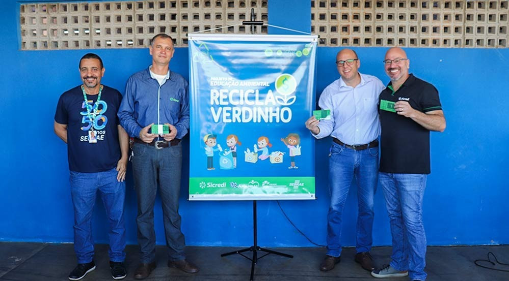 Em parceria com SEBRAE e SICREDI, Prefeitura de Amambai lançou projeto Recicla Verdinho nesta quarta