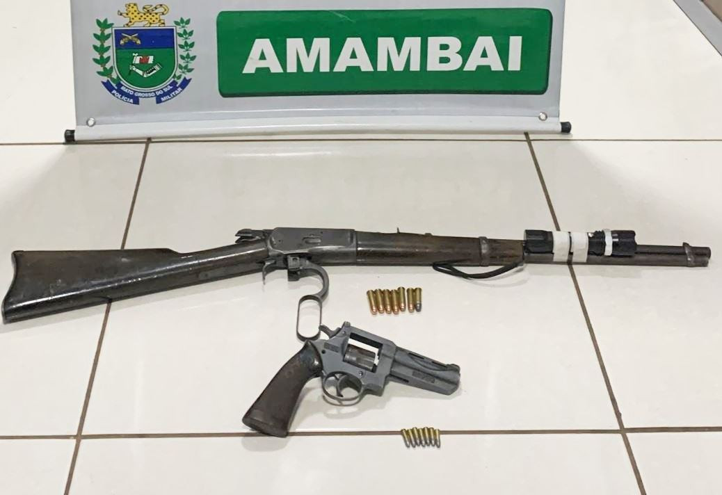 Polícia Militar prende homem de 53 anos por porte ilegal de arma em Amambai