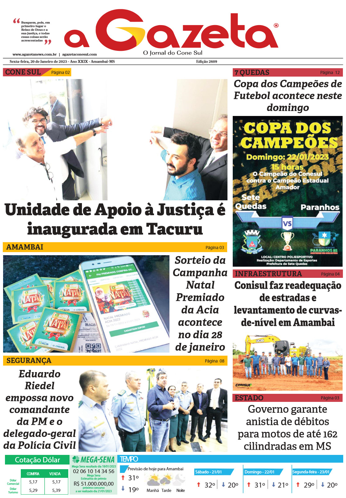 Confira a edição digital do jornal impresso A Gazeta desta sexta-feira, dia 20