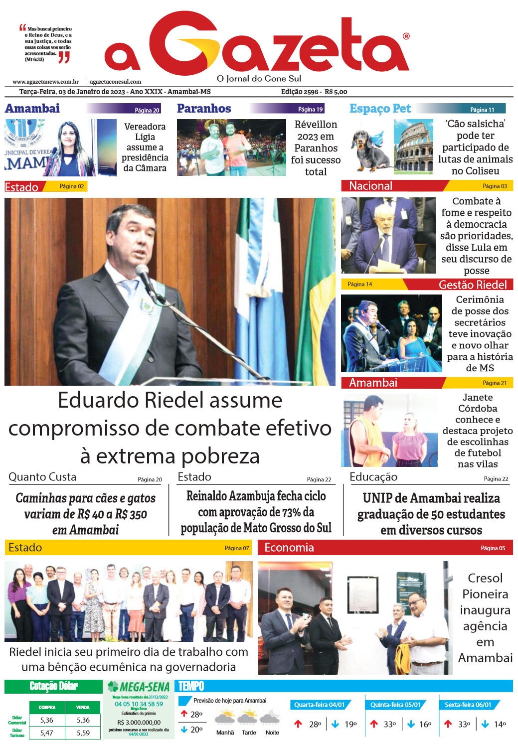 Confira a edição digital do jornal impresso A Gazeta desta terça-feira, dia 03