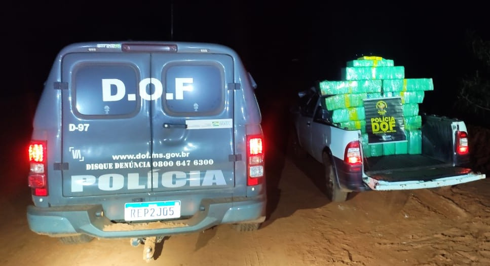 DOF prende em Itaquiraí um homem com mais de 600 quilos de droga em veículo roubado