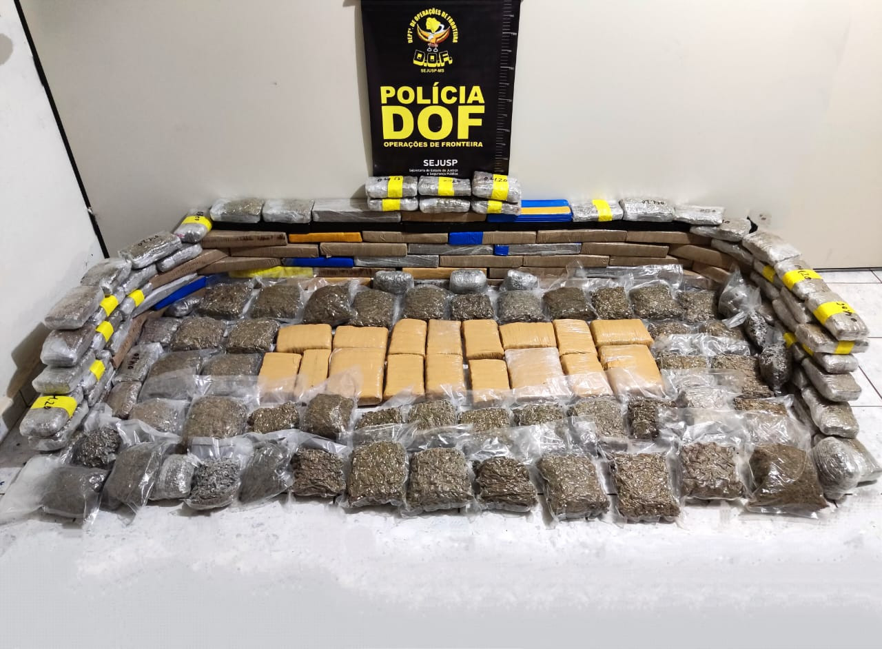 DOF apreende drogas avaliadas em aproximadamente R$ 680 mil na MS-289 em Amambai DOF apreende drogas avaliadas em aproximadamente R$ 680 mil na MS-289 em Amambai