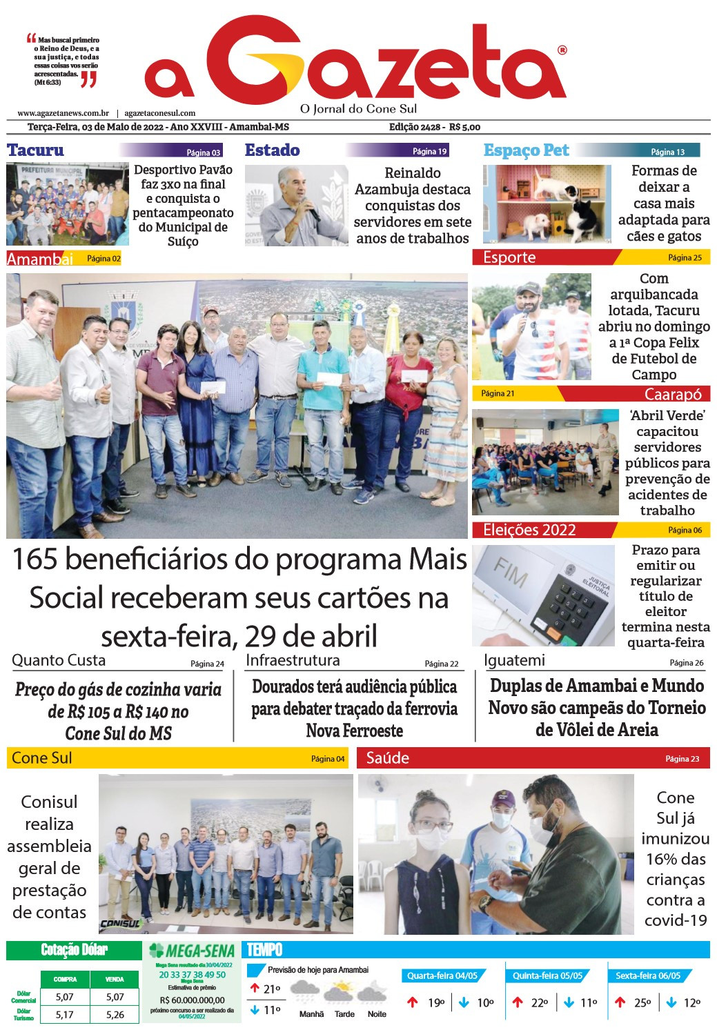 Confira a versão digital do jornal impresso A Gazeta desta terça-feira, dia 03