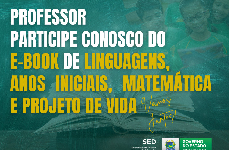 Professores da REE têm até o dia 05 de junho para participar do E-Book de Linguagens, Anos Iniciais, Matemática e Projeto de Vida