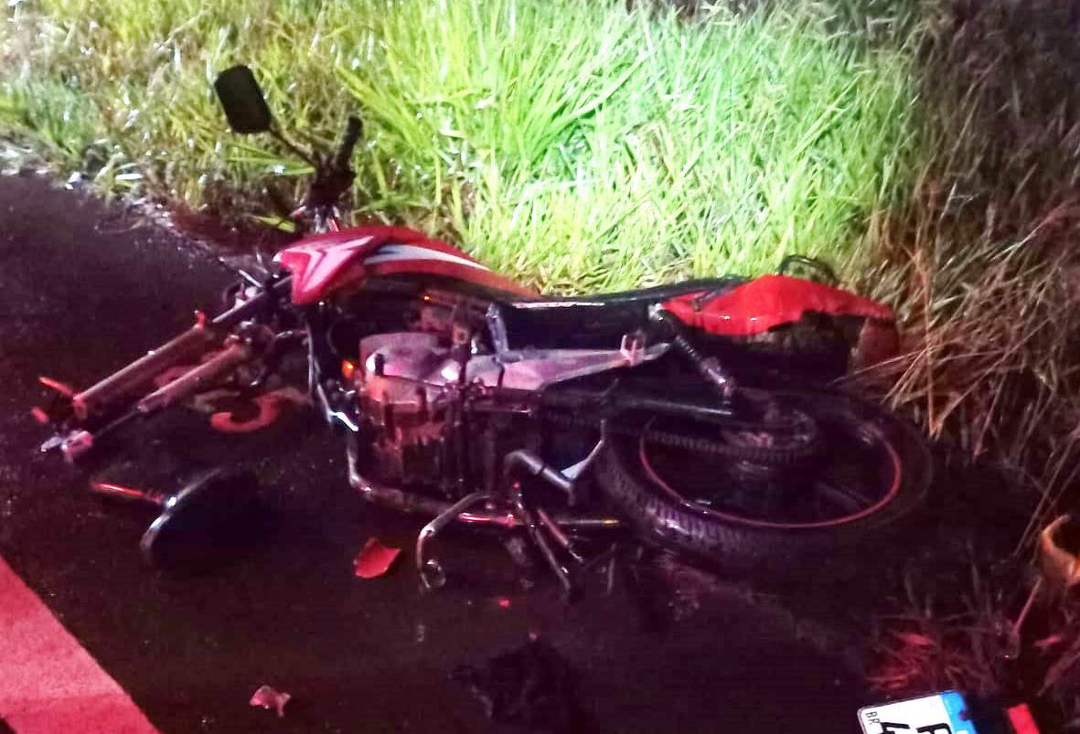 Acidente deixa motociclista com ferimentos graves entre Amambai e Coronel Sapucaia