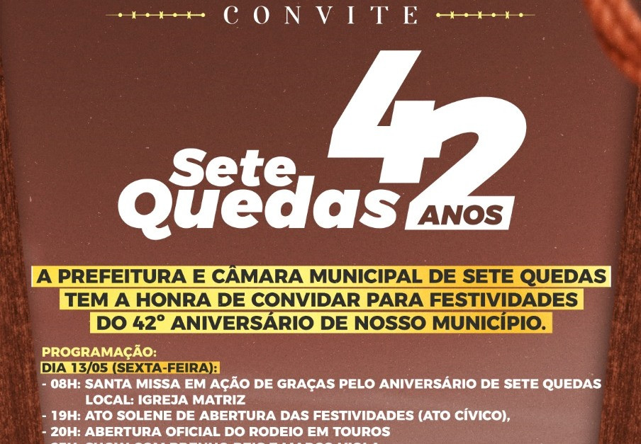 Seis municípios do Cone Sul fazem aniversário nesta sexta-feira, 13 de maio