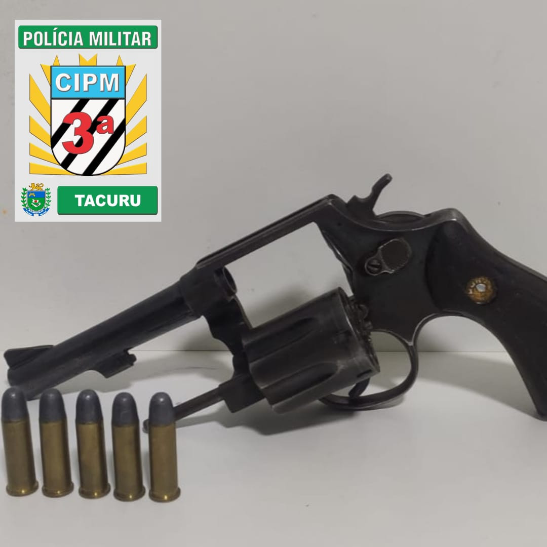 Polícia Militar prende homem por porte ilegal de arma de fogo em Tacuru