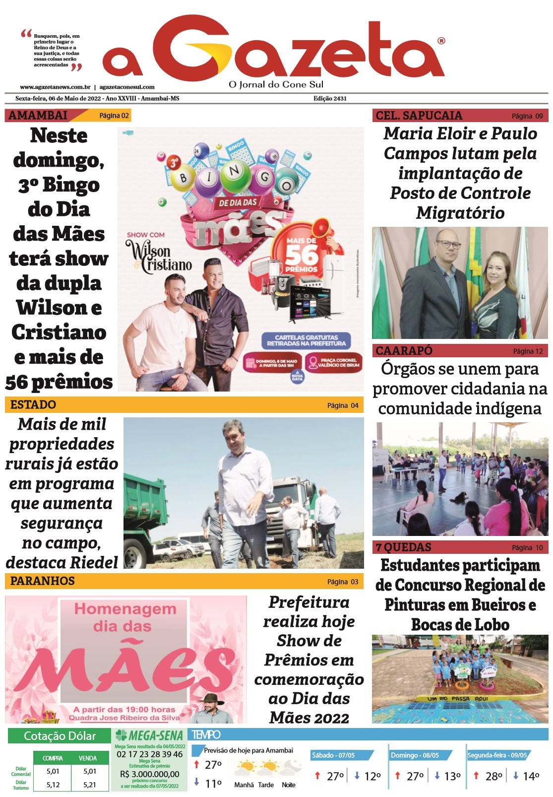 Confira a versão digital do jornal impresso A Gazeta desta sexta-feira, dia 06