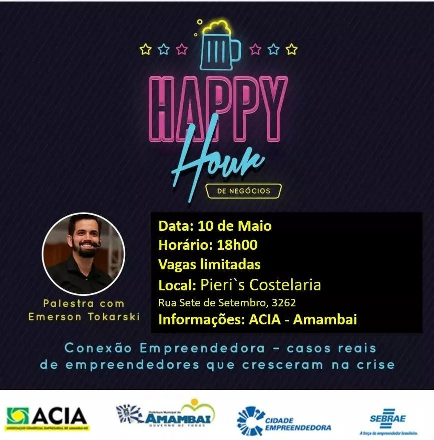 ACIA realiza o 1° Happy Hour de negócios em Amambai ACIA realiza o 1° Happy Hour de negócios em Amambai