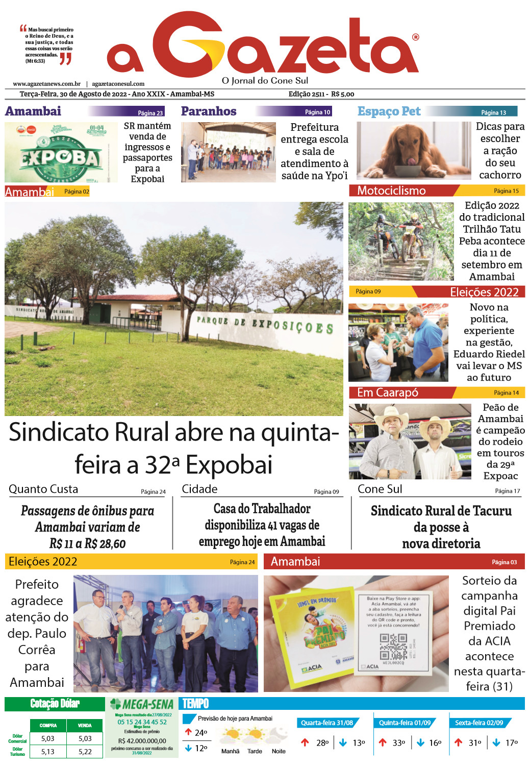 Confira a edição digital do jornal impresso A Gazeta desta terça-feira, dia 30