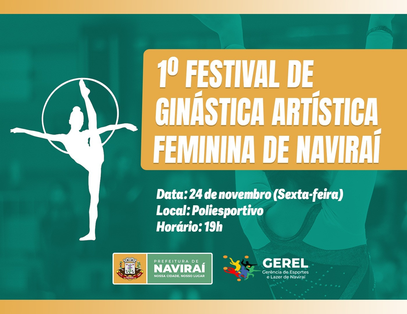 1⁰ Festival de Ginástica Artística de Naviraí acontece na sexta-feira no Poliesportivo