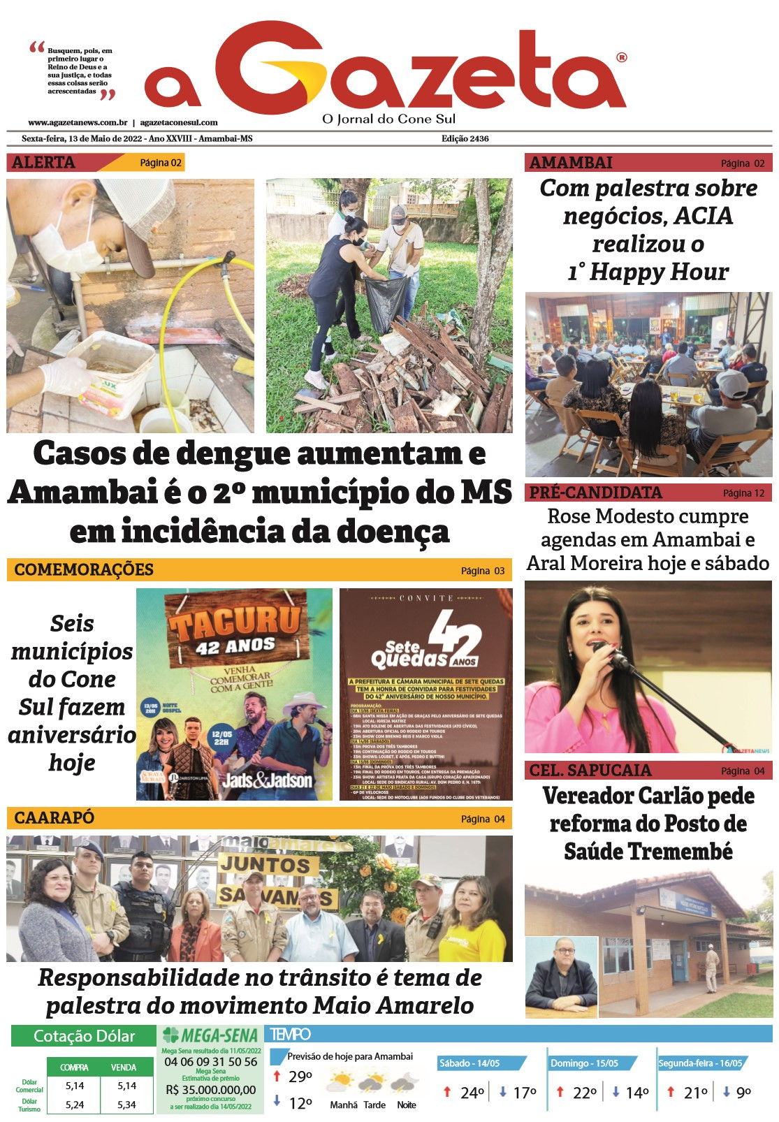 Confira a versão digital do jornal impresso A Gazeta desta sexta-feira, dia 13